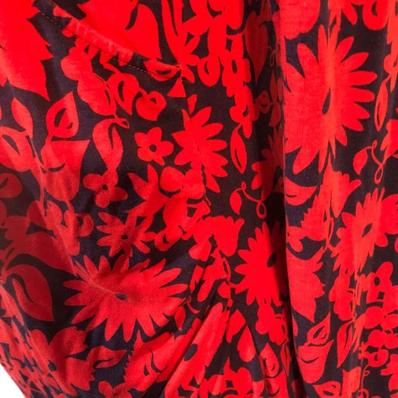 Boden Jersey Wrap Top US 14 blue and red - Picture 5 of 8